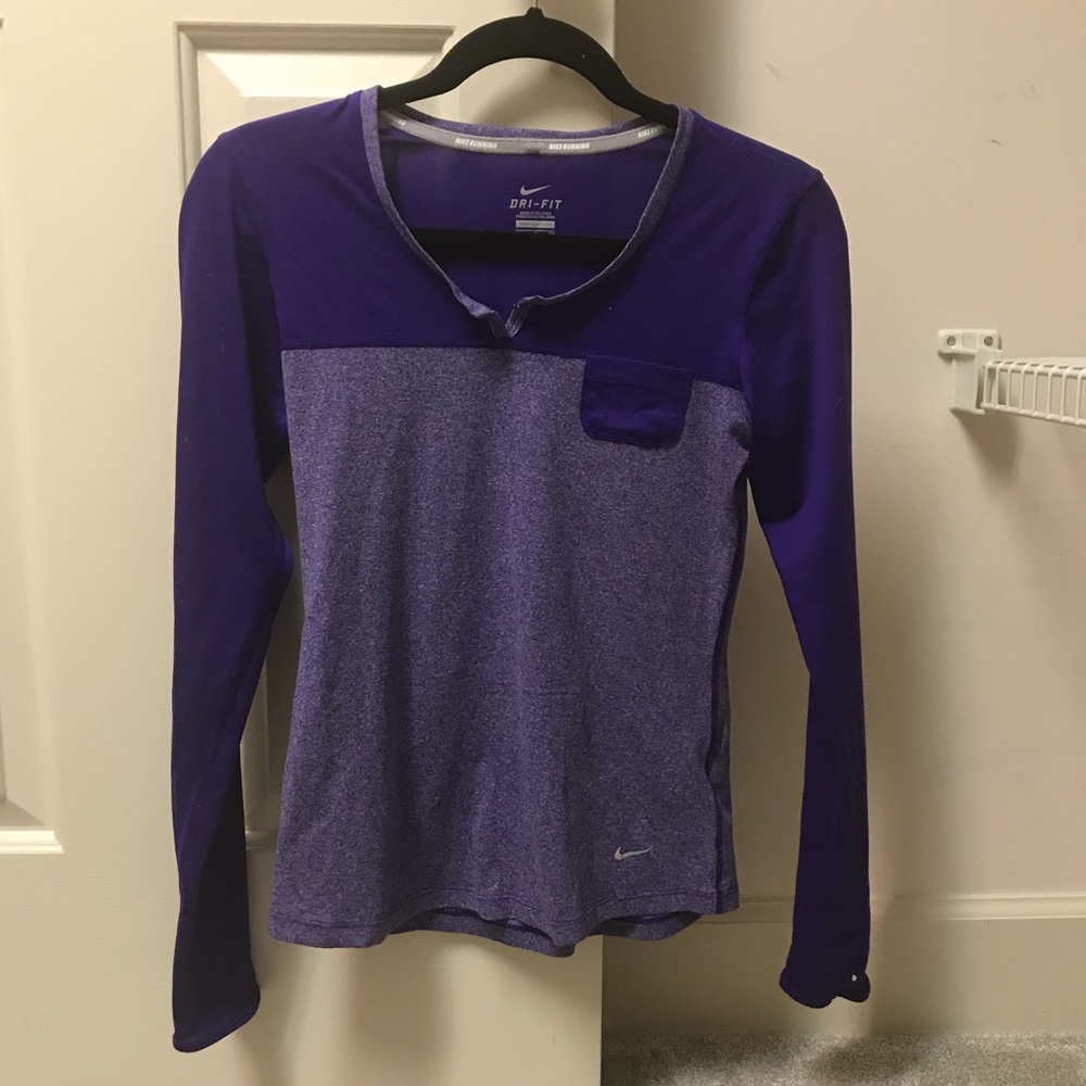 purple nike dri-fit long sleeve